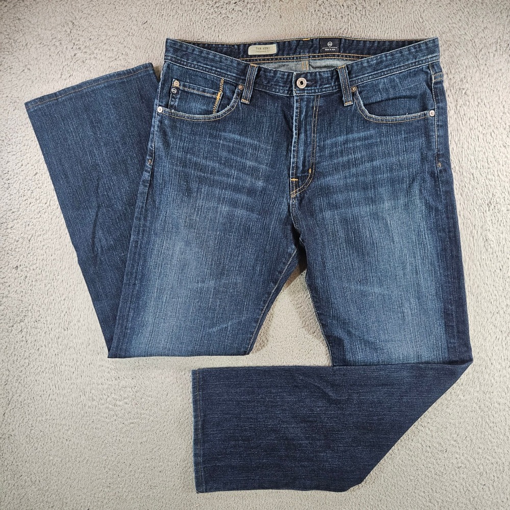 AG Adriano Goldschmied The Hero Relaxed Fit Jeans Dark Wash Mens 36x32 USA